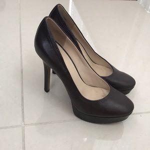 Dark brown high heels